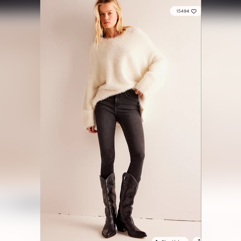 Free People black skinny jeans Size 27R